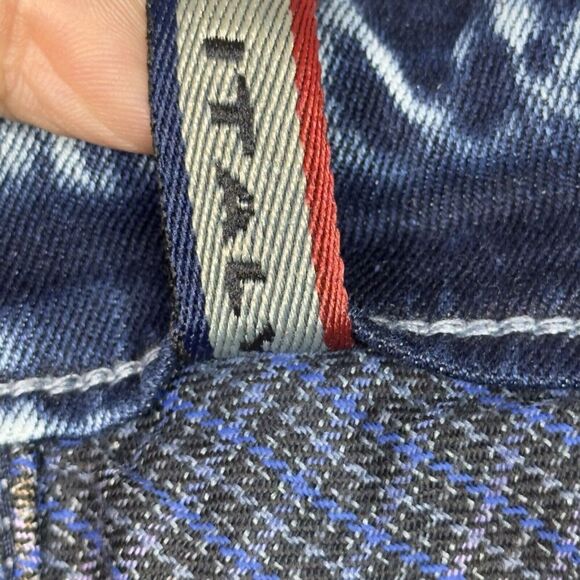 COBB Italy Jeans Mens Size 34 (Fit 32x32) Blue Acid Wash Slim Ultra Narrow Fit - Picture 14 of 16